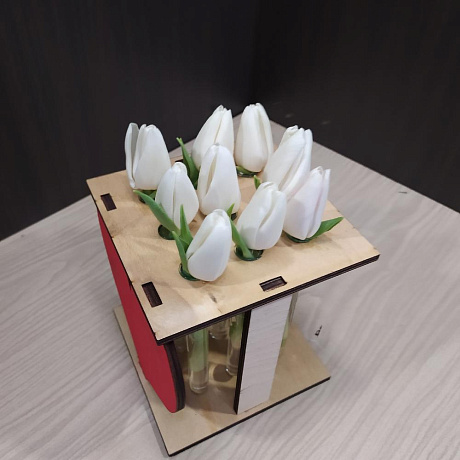 Букет с тюльпанами 8 марта - Фото 3