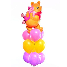 Композиция из шаров "Винни Пух.С днём рождения!"