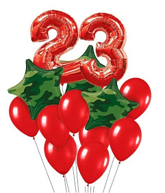 Композиция из шаров "23" Ред