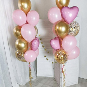 Фонтаны из шаров "Трепетная нежность"