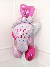 Композиция из шаров "Стопа в фонтане девочке"