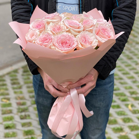 Букет ароматных пионовидных роз - Фото 4