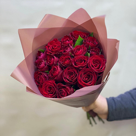 Букет из красных роз премиум - Фото 4