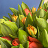 101 разноцветный тюльпан в корзине - Фото 3