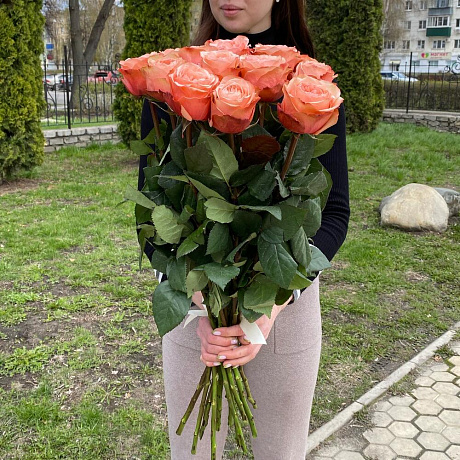 Букет из 15 роз кахал - Фото 3