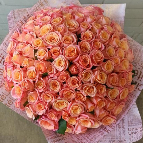 Нежный букет из 101 розы - Фото 3