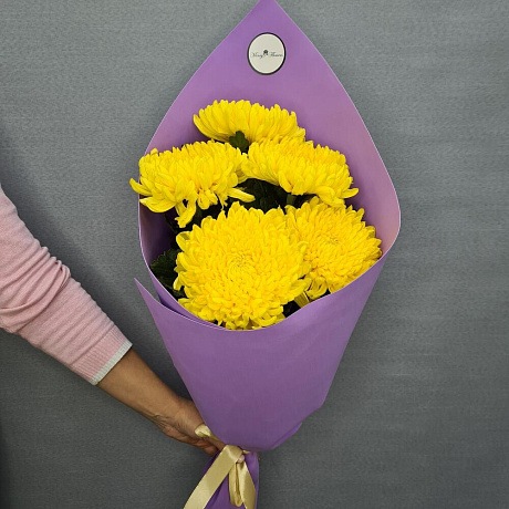 Букет цветов Деко жёлтая - Фото 5