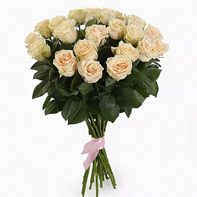Букет из 19 кремовых роз "Талея" №161