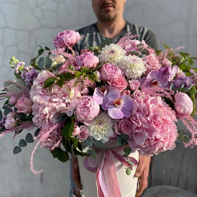 Букет цветов "Розовое облако" №166
