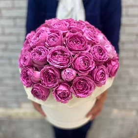 Цветы в коробке "Мисти баблс" №161