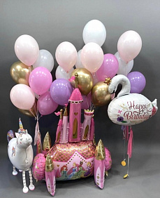 Композиция из шаров "Замок принцесс"