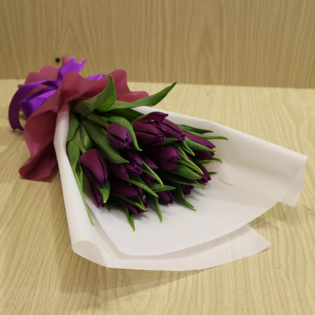 Фиалетовые тюльпаны - Фото 4