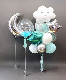 Композиция из шаров "Облако" для мальчика