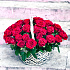 Корзина из красных роз №162 - Фото 1