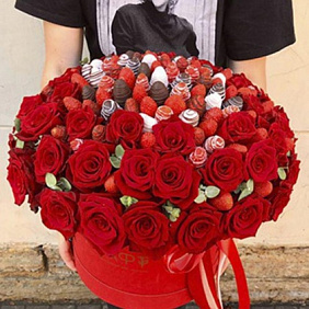 Букет цветов "Премиум бокс"