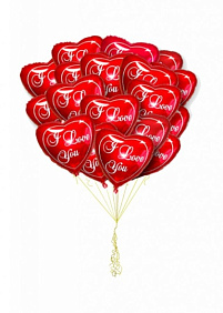 Композиция из шаров "Букет из сердец"
