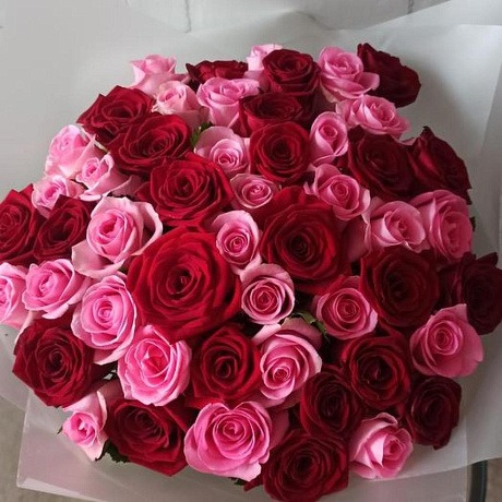 Букет Розовый микс №163 - Фото 3