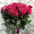 Букет 19 малиновых роз 50 см - Фото 1