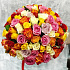 Букет из разноцветных роз Яркие чувства - Фото 2