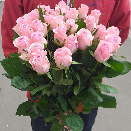 19 розовых роз - Фото 2