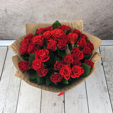 Букет из 31 красной розы - Фото 3