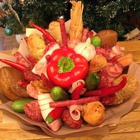 Букет цветов "Вкусно и полезно"