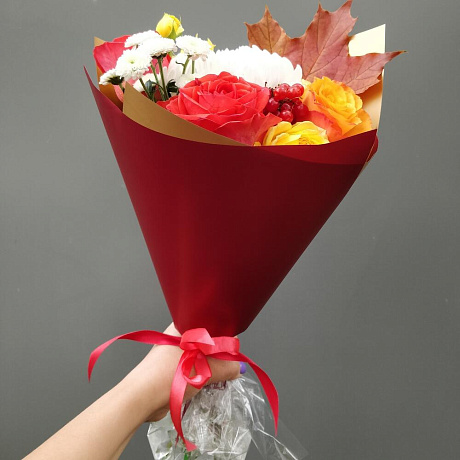 Букет цветов Осень мини - Фото 3