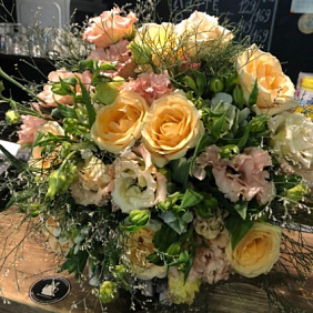 Букет цветов "Персик" №166