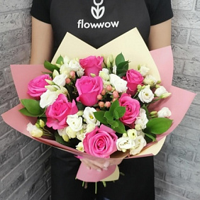 Букет цветов "Розовое танго" №160