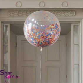 Шар "Сфера 60 см" с конфетти - 1 шт.
