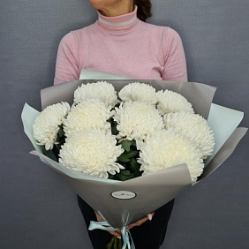 Букет цветов "Деко белая 9"