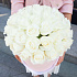 Белые розы в шляпной коробке Grand PINK - Фото 2