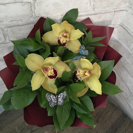 Букет цветов Летние орхидейки - Фото 2