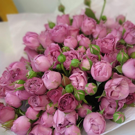 Монобукет из пионовидной розы №2 - Фото 6