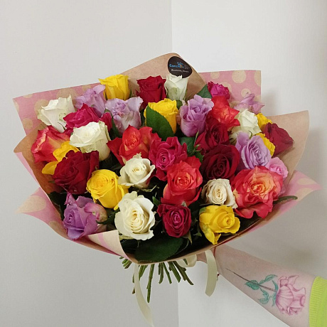 Большой микс 35 роз - Фото 4