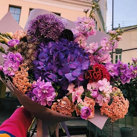 Букет с гортензией "Летний нектар"