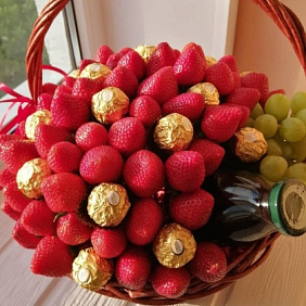 Корзинка цветов №160