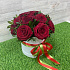 15 красных роз в белой шляпной коробке - Фото 3