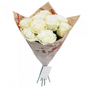 Букет белых роз "Парус"
