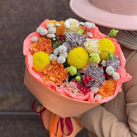 Букет цветов "Осеннее поздравление"