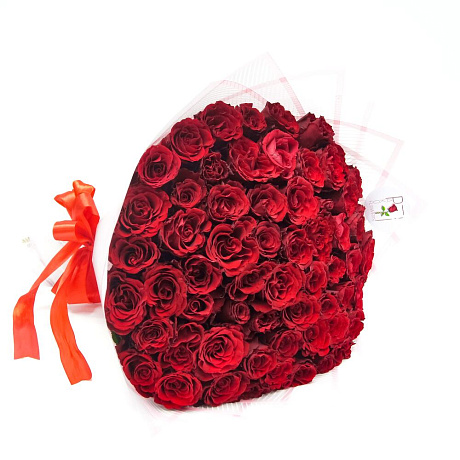 букет из 75 красных роз - Фото 2