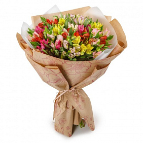 Букет "Затерянный мир" (21 альстромерия) №2