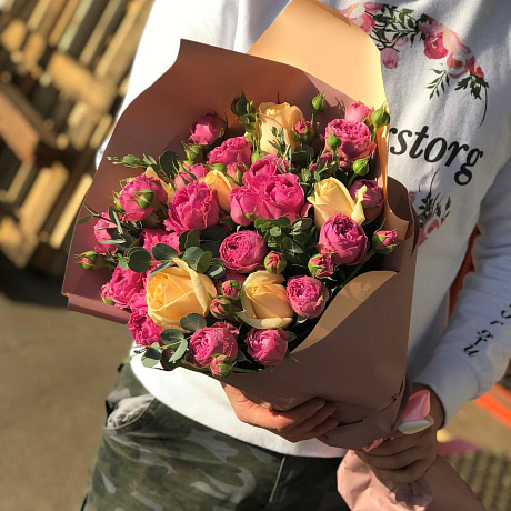 Розы. Пионовидная кустовая роза. N518 - Фото 5