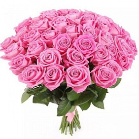 Букет из 25 розовых роз 60см