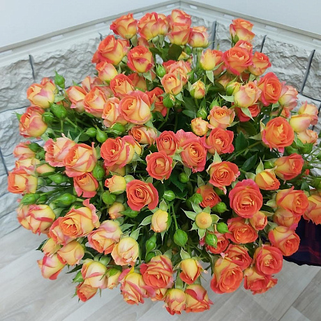 Букет цветов Оранжевое чудо-19 - Фото 5