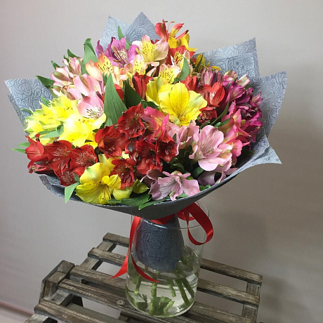 Букет цветов Альстро - Фото 2