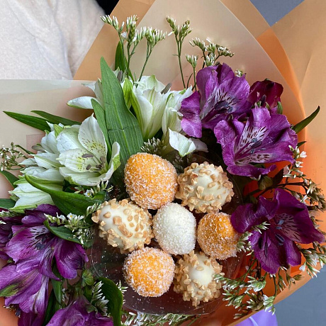 Букет цветов Солнечный апельсин - Фото 6