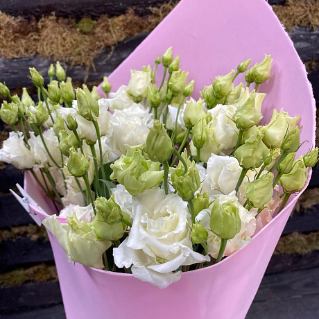 Букет Моно из 7 Лизиантусов - Фото 6