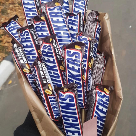 Букет из Snikers - Фото 2