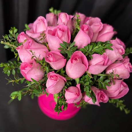 31 роза розовая в коробке - Фото 5